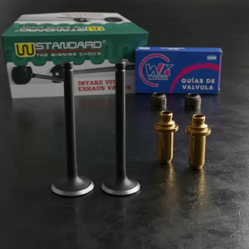 Kit Valvulas + Guias Bronce Honda Smash / Biz / Wave 110