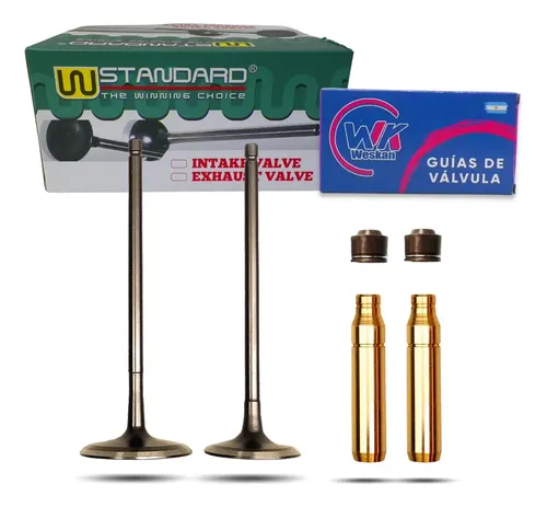 Valvulas + Guías De Bronce Bajaj Pulsar Rouser 200 / 220 X2
