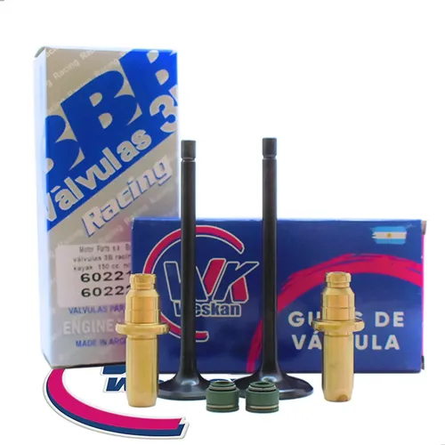 Kit Valvula + Guias Bronce Competicion Racing Mpi Kayak 150 