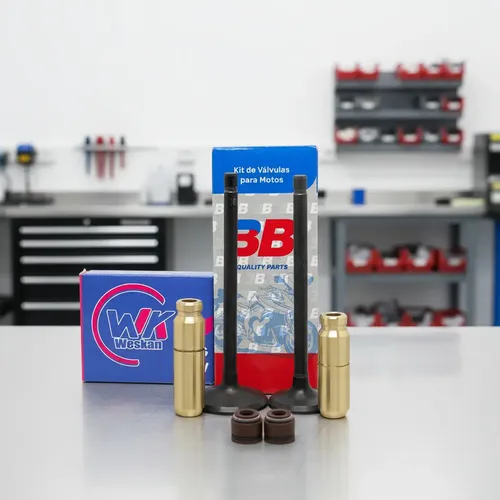Kit Valvulas 3b + Guías Bronce Weskan Yamaha Fz 16 + Retenes