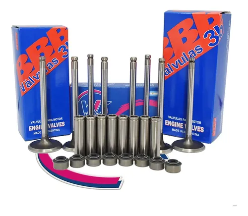 Kit Valvula + Guia Fund. 7mm Chevrolet Corsa 1.6 8v + Reten