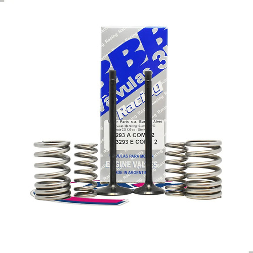 Válvulas 3b Racing Varillero 200 + Resortes Dobles Mpi