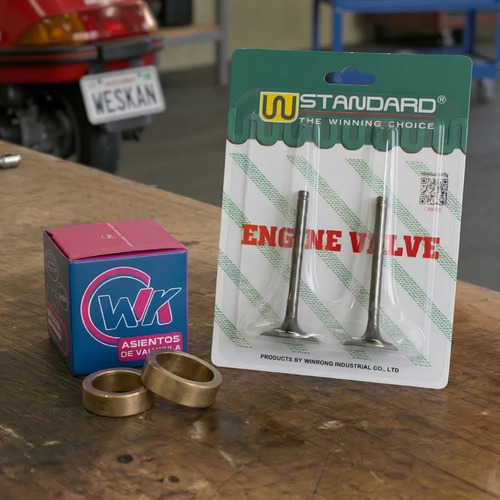 Valvula Wstd Vx 150 / Scooter 110 / 110 Cam + Asiento Bronce