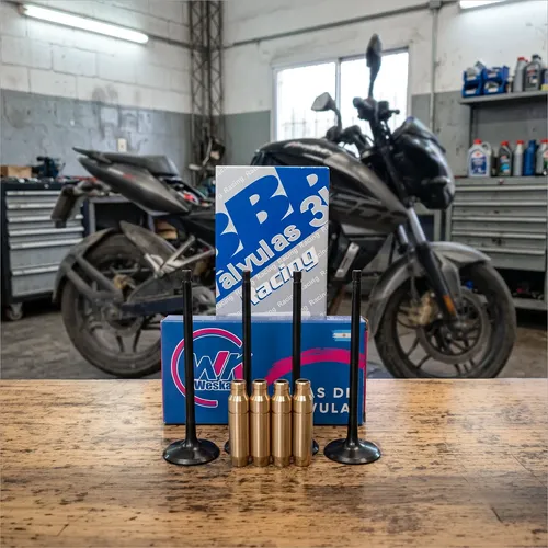 Kit Valvula 3b Racing Bajaj Rouser Ns 200 X4 + Guias Bronce