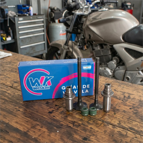 Valvula Honda Crf 100 Xr 100 Xl 100 Cb 250 Nighthawk + Guias