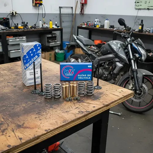 4 Valvula 3b Racing Bajaj Rouser Ns 200 + Guia + Resorte Mpi