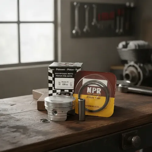 Piston Competicion Honda Cg Titan 220 Perno 14 + Aros Japón Std