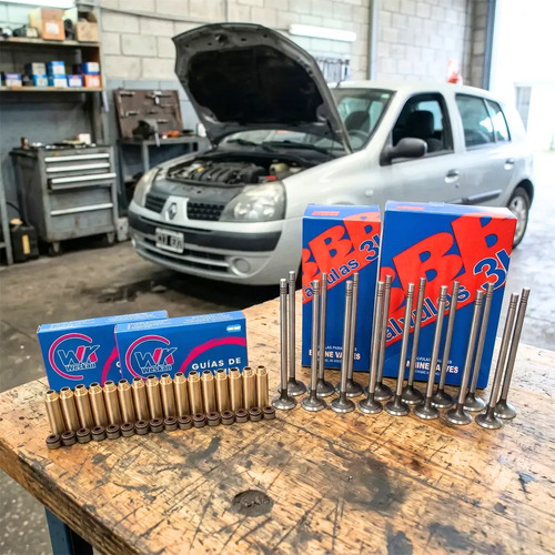 Kit Valvula Renault Clio Twingo 1.2 16v D4f +guia Bronce +rt 3b