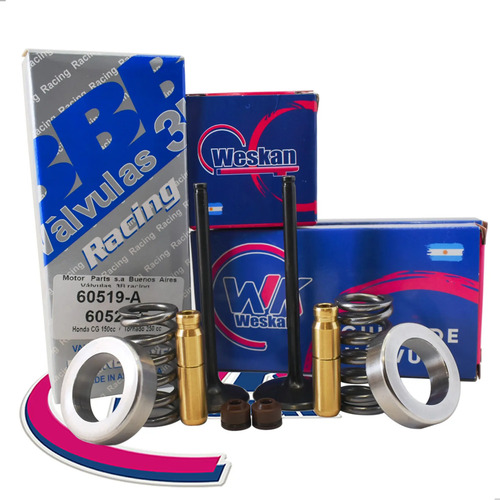 [MLA1285506826] Kit Premium Competición Cg Titan 150 - Válvula 33x28 - Acero
