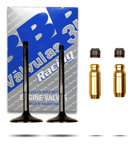 [MLA1362399105] Kit Válvulas 3b Racing + Guía De Bronce Yamaha Ybr / Xtz 125