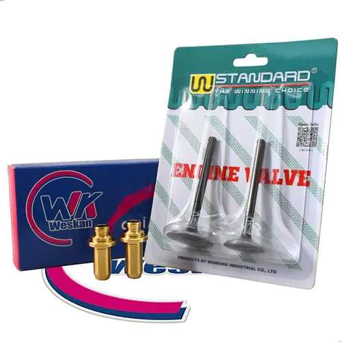 [MLA1362315883] Valvulas + Guías De Bronce Motomel Vx 150 / Scooter 110 X2