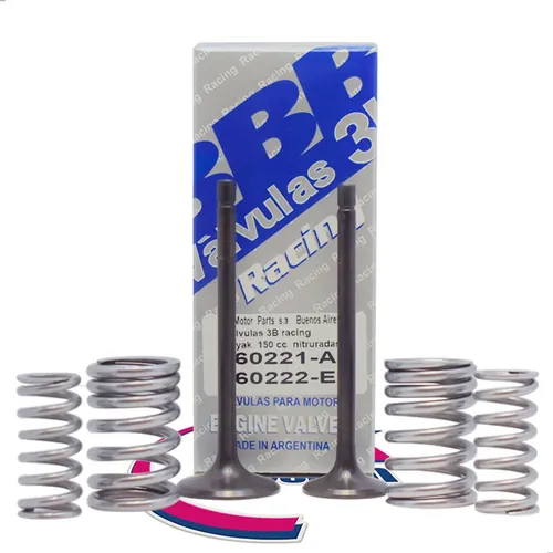 [MLA1414475916] Kit Valvula + Resorte Competicion 3b Racing Mpi Kayak 150  Metalizado / Gris
