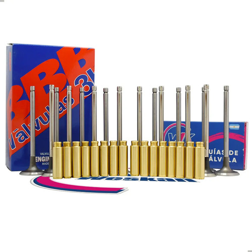 [MLA1444046766] Kit Valvula + Guias Bronce Peugeot 206 / 307 1.6 Tu5jp4 X16