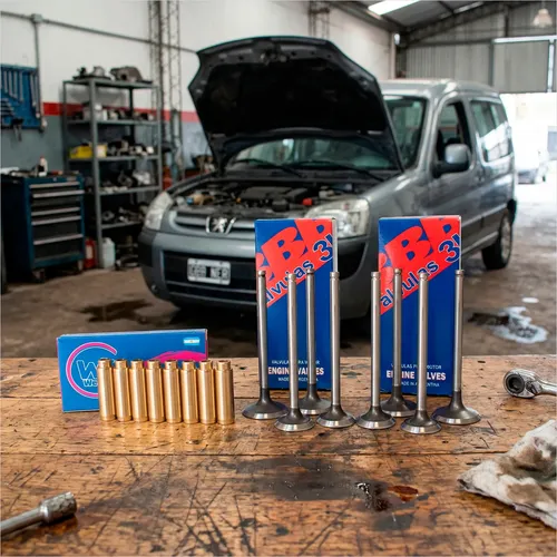 [MLA1444096880] Kit Valvula + Guia Bronce Peugeot Partner 1.4 Tu3 / Tu3jp X8