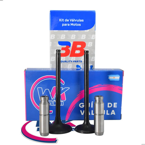 [MLA1870790552] Kit Guia Fundición Weskan + Valvula De Moto 3b Honda Cb 190