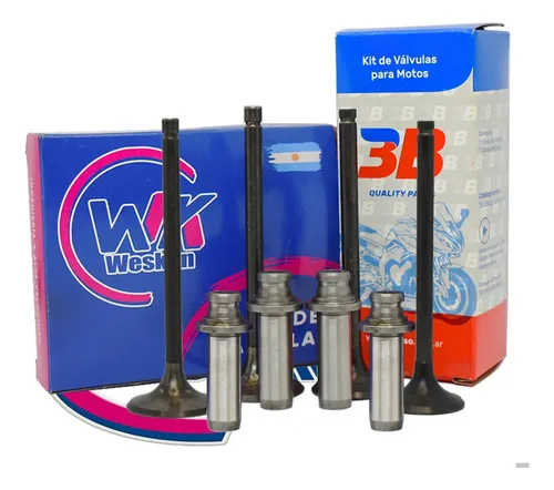 [MLA2039090444] Valvula 3b Honda Xr 600 / 650 - Nx 650 + Guias Wk Fundicion