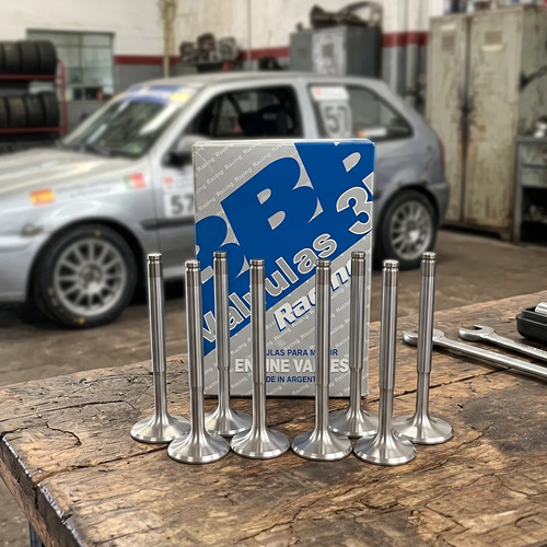 [MLA1794582053] 8 Valvulas 3b Racing Mpi Vw Audi 1.6 / 1.8 38-33mm 1 Ranura
