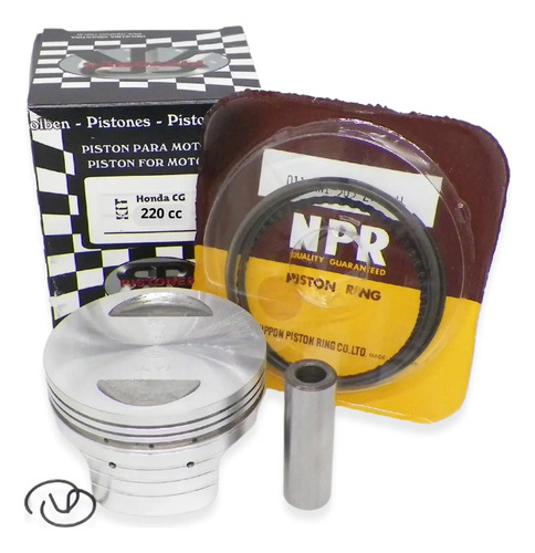 [MLA1384037415] Piston Competicion Honda Cg Titan 220 Perno 15 Aro Japón Npr 050