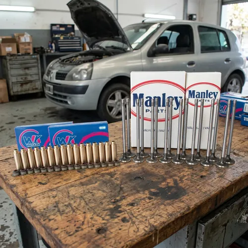 [MLA3135762678] Kit Valvula Renault Clio Twingo 1.2 16v D4f +guia Bronce +rt Manley